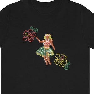 Hula Hibiscus T-shirt, Hula Dancer, Aloha Tee, Hula Love, Hawaiian Graphic Tee, Hawaii Gift Shirt
