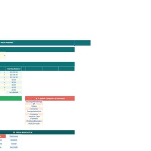Budget Planner Google Sheets | Monthly Budget Spreadsheet | Financial Planner | Island Vibes | Debt Tracker | 50/30/20 image 3