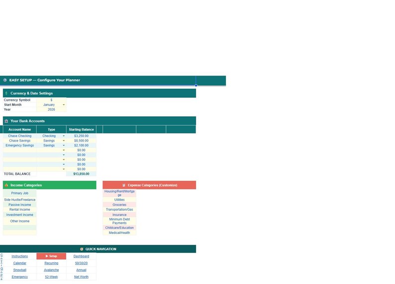 Budget Planner Google Sheets | Monthly Budget Spreadsheet | Financial Planner | Island Vibes | Debt Tracker | 50/30/20 image 3