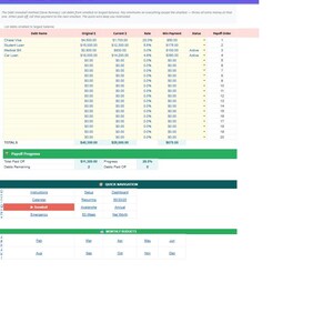 Budget Planner Google Sheets | Monthly Budget Spreadsheet | Financial Planner | Island Vibes | Debt Tracker | 50/30/20 image 6