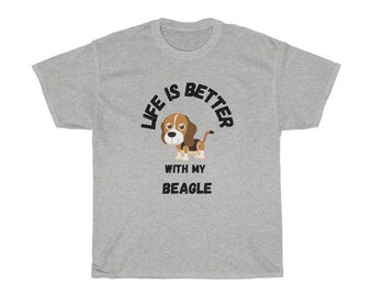 Koszulka Beagle Mom Życie jest lepsze z moją koszulką Beagle Prezent dla właściciela psa Koszulka Beagle Lover Koszulka Beagle Dad Słodka koszulka z rasą psa Koszulka Beagle Dog Mom