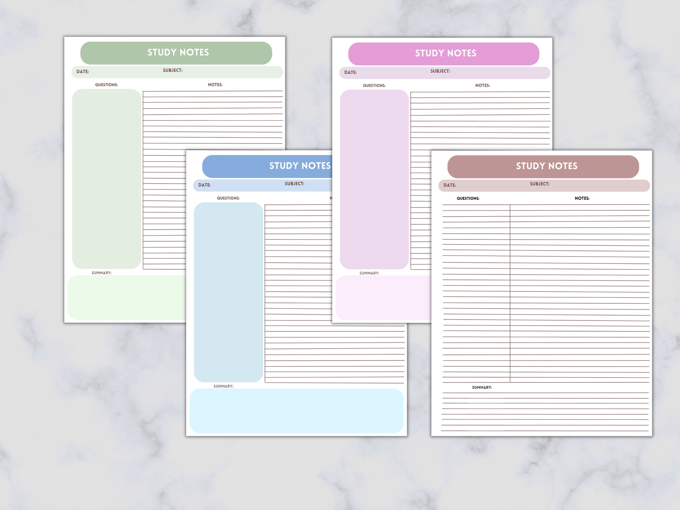 Cornell Notes Printable, Study Notes, Cornell Method, Student Planner ...