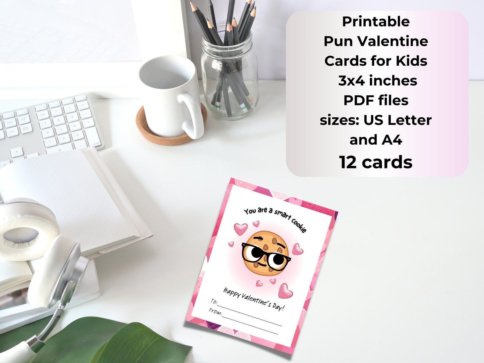 Pun Valentines Day Cards for Kids, Printable Classroom Valentines ...