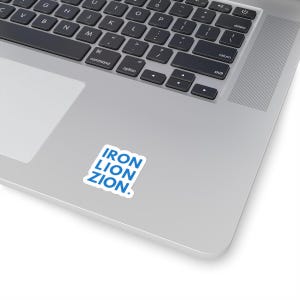 Pegatina Iron Lion Zion, pegatinas de 3"x3", pegatinas para mac, pegatinas para ipad, pegatina de 3"x3"