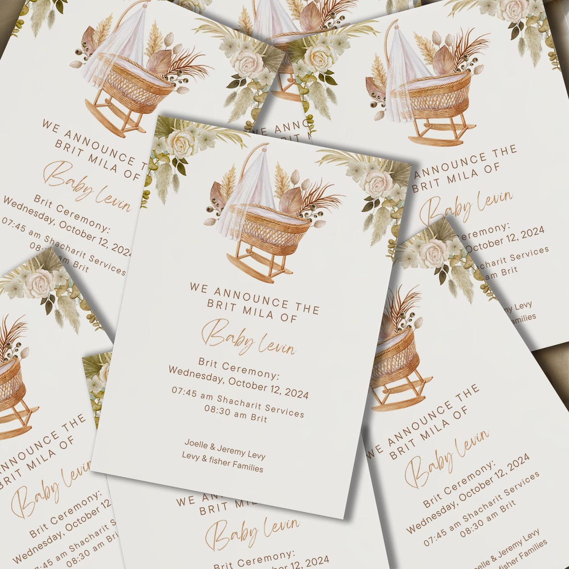 Editable Brit Milah Invitation Template: Jewish Bris Ceremony (digital ...