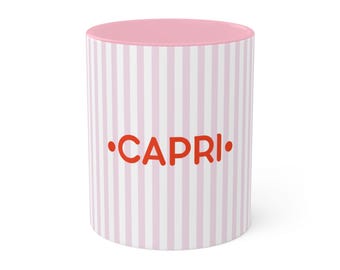 Capri Coffee Mug: Colorful Italy Design, 11oz