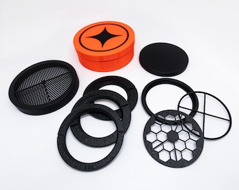 AstraForm System for Samyang Rokinon 135mm f2 | Bahtinov Mask, JWST & Hubble Diffraction Spikes, Step Down Rings | Carbon Fiber ASA