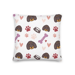 Dachshund Pattern Premium Pillow