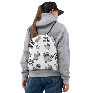 Raccoon Trash Panda Drawstring bag