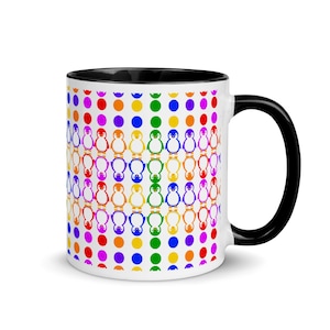 Penguin Rainbow Mug with Color Inside