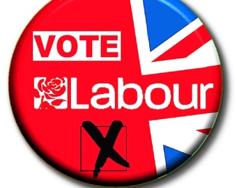 Vote Labour Party Political General Election 2024 Button Badge