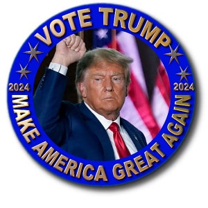 Vote Trump United states Republican US Election 2024 Button Badge