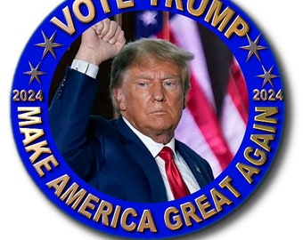 Vote Trump United states Republican US Election 2024 Button Badge