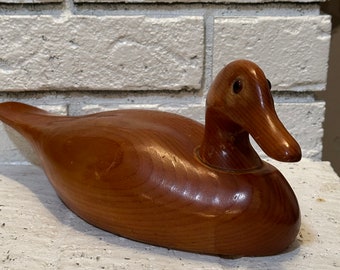 vintage wooden duck decoy