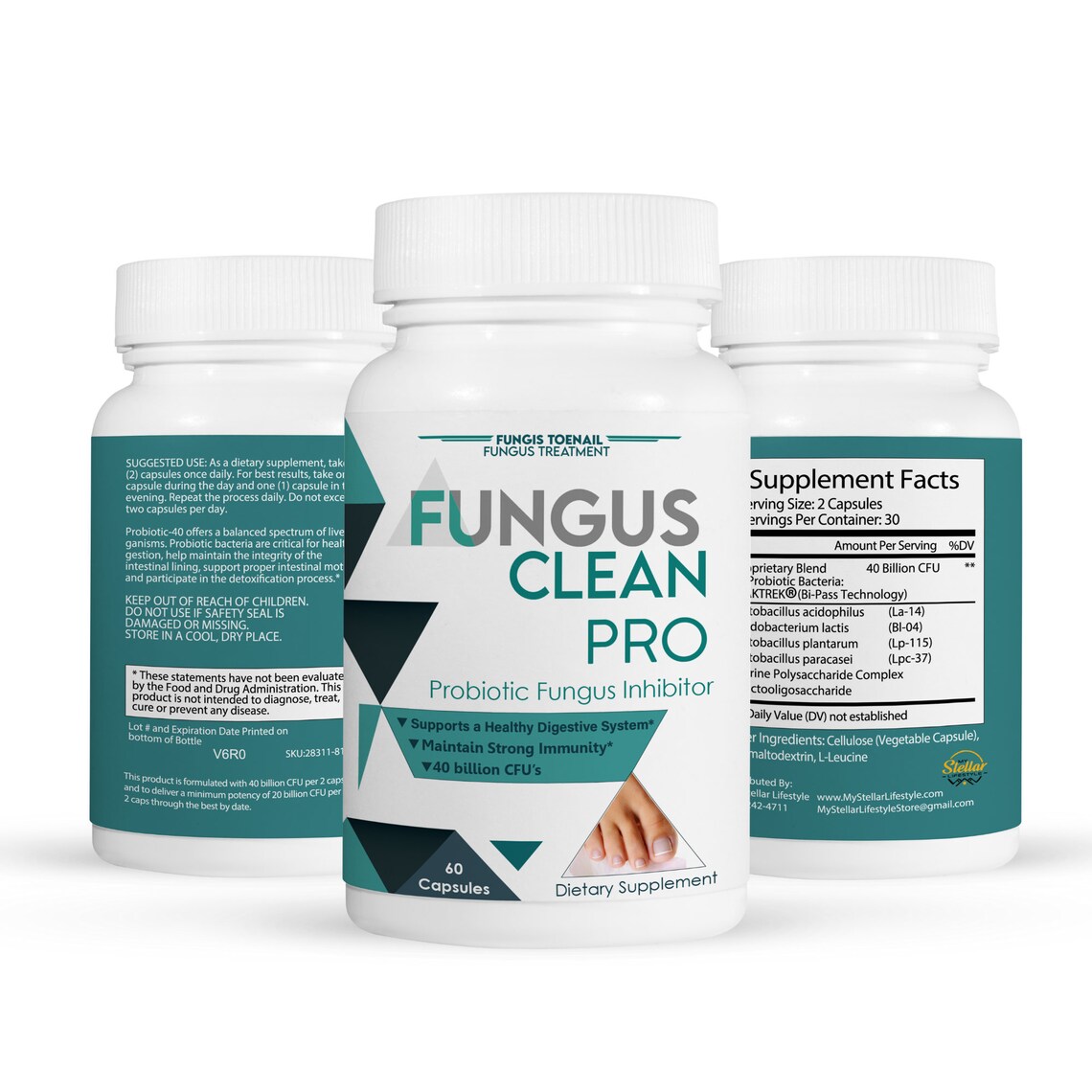 12 Pack Fungus Clean Pro Probiotic Fungus Support60 Capsules Etsy