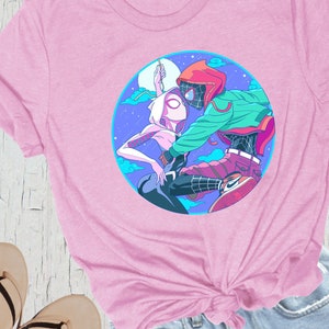 Miles Morales and Gwen Stacy Spider-man Into the Spiderverse Pastel Unisex t-shirt adult youth