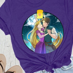 Rapunzel and Flynn Tangled Moonlight Unisex Shirt