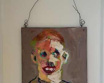 Original Abstract Impasto Portrait