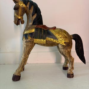 Carved Wood Indonesian Horse