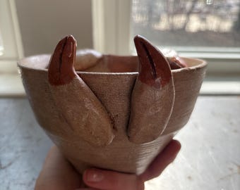 Studio Pottery Crab Claw Bowl