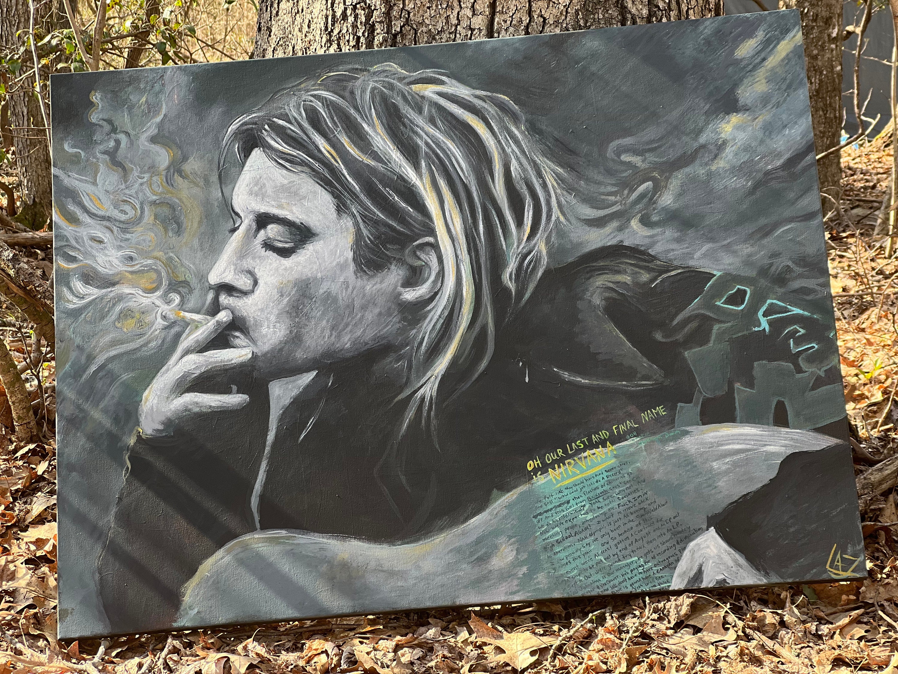 The One and Only Kurt Cobain / Nirvana fan Art Original Art Signed by ...
