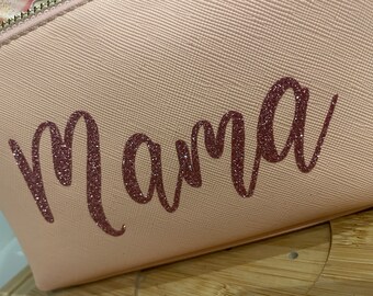 Personalisierte Kosmetiktasche, Kosmetiktäschchen, Muttertagsgeschenk, Mama