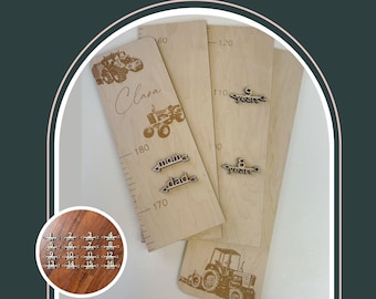 LADDER / Laser engraved WOOD growth chart ruler ~ PERSONALIZED ~ Custom Laser Engraved Wood Growth chart ruler