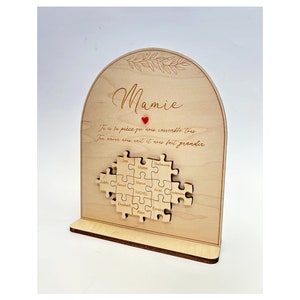 FAMILY puzzle poster for MOTHER'S DAY | Gift for MOM, granny, grandma | Laser engraved decoration with family members