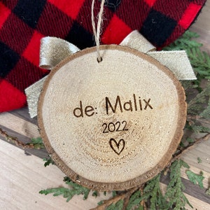 Gift ornament for TEACHER, Professor or EDUCATOR Laser engraved log PERSONALIZED image 7