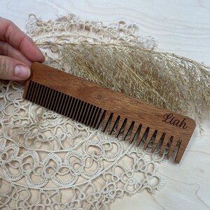 Personalized Wooden Acupressure Comb - Childbirth & Pain Management - Keepsake Engraving