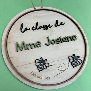 Wooden poster for TEACHERS, DAYCARE, TEACHERS - Handmade and laser cut - end of year gift - thank you gift