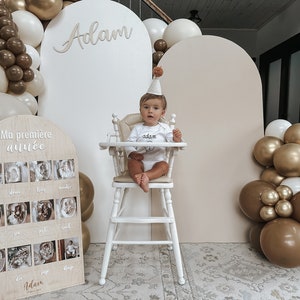 Wooden Baby Photo Frame ~ My First Year ~ 12 4x6 Photos ~ First Birthday Keepsake Arch