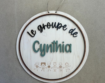 Cartel de madera para PROFESORES, GUARDERÍAS, EDUCADORES - Hecho a mano y cortado a láser - regalo de fin de curso - regalo de agradecimiento