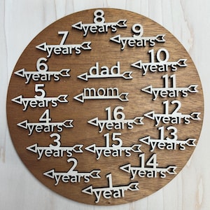 Age markers wooden arrows for kids growth ruler - Different types of wood