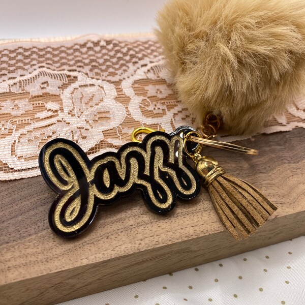 Dance keychain with pompom | Porte-clé danse avec pompon | Many colors | Great gift idea