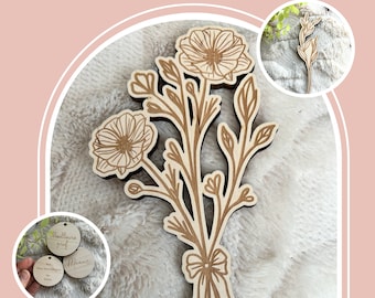 Flores de madera para profesores, catedráticos, educadores: regalo de agradecimiento personalizable para personal docente o entrenadores.