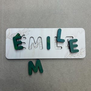 PUZZLE de madera personalizado ~ Juguete EDUCATIVO ~ Nombre ~ Pintado a mano en Quebec (Canadá)
