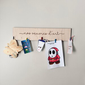 Wooden Wall Art Poster for Kids Drawing Display - Decoration for Displaying Children&#39;s Artwork