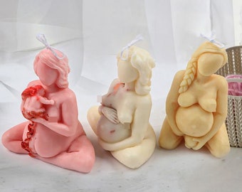 Pregnant silicone mold, Give birth silicone mold, candle plaster silicone mold, clay mold, cement mold, soap mold