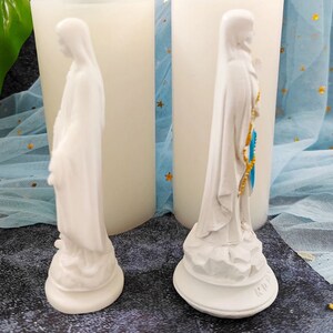 3D Virgin Mary Candle Mold, Virgin Mother Mary Silicone Mold For