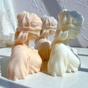 Goddess Of Justice Silicone Mold - 3.8x4.2 Inch Roman Blind Lady Mold For Candles, Soap & Resin Crafts