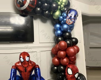 77Pcs Superhero Balloons Arch Garland Kit pour Baby Shower Birthday Wedding Party Décor, Anniversaire, Anniversaire