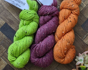35% Off Vidalana Tweedy Sheep Yarn by KnitCrate  - Multiple Colors Available - Soft Wool/ Donegal Nepps - Aran Weight - 100 g/ 150 yds