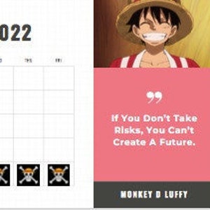 Kalender digital Anime Motivation