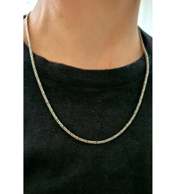 925 Sterling Silver Byzantine Massiv 