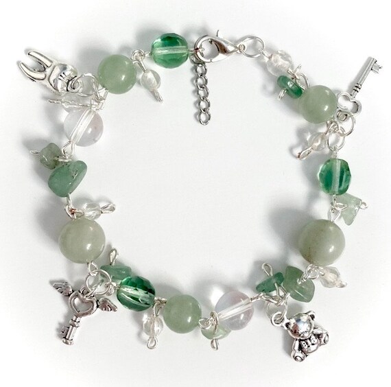 Green charm bracelet sale
