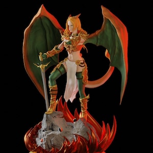 Charizard Girl STL Figurine - STL 3D Print Files for Download and 3D Printing