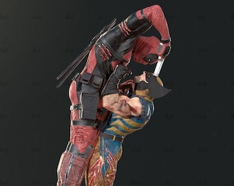 Deadpool VS Wolverine Archivos STL Figuras de modelos para imprimir en 3D - Descarga digital de archivos STL de impresión 3D
