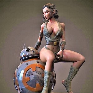 Sexy Rey Star Wars STL avec fichiers d&#39;impression 3D sfw et NSFW