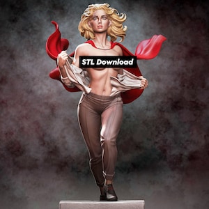 Sexy Adult Woman Superhero STL 3D Print Files